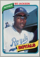 1990 Baseball Card Boom Magazine Repli-Cards #4 Bo Jackson Hand Cut Baseball Card