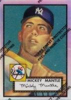 1996 Topps Mantle Finest #2 1952 Topps Reprint Refractor w/Coating Baseball Card