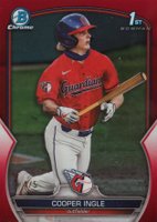 2023 Bowman Draft #BDC85 Cooper Ingle Chrome-Red Baseball Card