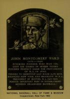 1981 Hall of Fame Metallic Plaque Cards # John Ward Baseball Card