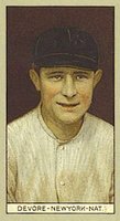 1912 Brown Backgrounds Broadleaf #45 Josh Devore Baseball Card