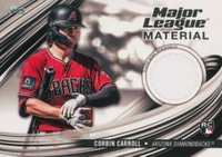 2023 Topps Update Major League Material #MLMCCA Corbin Carroll Baseball Card