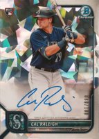 2022 Bowman Chrome Rookie Autographs #CRACR Cal Raleigh Atomic Refractor Baseball Card