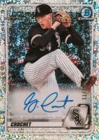 2020 Bowman Draft Chrome Draft Picks Autographs #CDAGC Garrett Crochet Sparkle Refractor Baseball Card