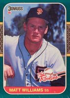 1987 Donruss Rookies #45 Matt Williams Baseball Card