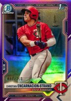 2021 Bowman Draft #BDC9 Christian Encarnacion-Strand Chrome-Purple Refractor Baseball Card