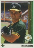 1989 Upper Deck #583 Mike Gallego Correct Back Baseball Card