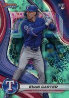 2024 Bowman's Best #66 Evan Carter Aqua Lava Baseball Card