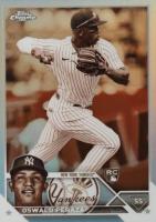 2023 Topps Chrome #132 Oswald Peraza Sepia Refractor Baseball Card