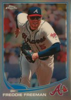 2013 Topps Chrome #219 Freddie Freeman Running-Refractor Baseball Card
