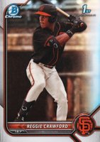 2022 Bowman Draft #BDC33 Reggie Crawford Chrome-Refractor Baseball Card
