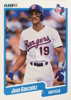 1990 Fleer #297 Juan Gonzalez Baseball Card