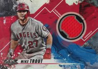 2019 Topps Fire Relics #FRMT Mike Trout Baseball Card