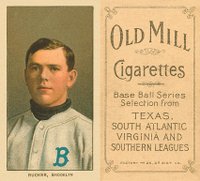 1909 White Borders Old Mill #416 Nap Rucker Portrait Baseball Card