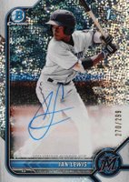 2022 Bowman Chrome Prospect Autographs #CPAIL Ian Lewis Speckle Refractor Baseball Card