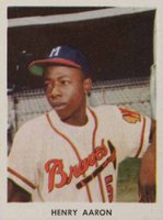 1955 Golden Stamps Milwaukee Braves # Hank Aaron Baseball Card