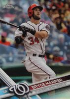 2017 Topps Chrome #48 Bryce Harper White Jersey-Refractor Baseball Card