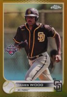 2022 Topps Pro Debut #PDC132 James Wood Chrome-Gold Refractor Baseball Card