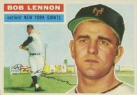 1956 Topps #104w Bob Lennon White Back Baseball Card