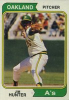 1974 Topps #7 Jim Hunter Baseball Card