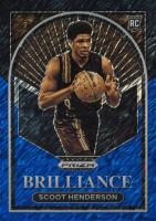 2023 Panini Prizm Draft Picks Brilliance #3 Scoot Henderson Blue Shimmer Fotl Basketball Card