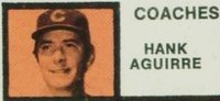 1973 Topps #81o Cubs Manager & Coaches No background in Aguirre image Baseball Card