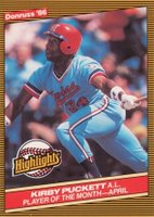 1986 Donruss Highlights #7 Kirby Puckett Baseball Card