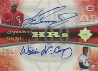 2005 Ultimate Signature Edition Signature HRS #HR-GM Ken Griffey/Willie McCovey Baseball Card