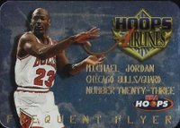 1997 Hoops Frequent Flyer Club #4 Michael Jordan Upgrade Basketball Card
