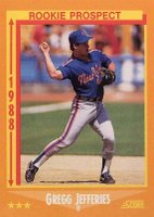 1988 Score #645 Gregg Jefferies Baseball Card