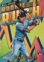 2024 Topps Chrome Chrome All Etch Rookie Rush #14 Evan Carter Baseball Card