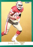 1991 Fleer #363 Jerry Rice Football Card
