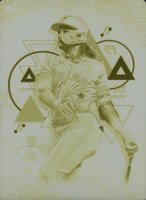 2022 Topps Inception #51 Bo Bichette Yellow Printing Plate 1/1 Baseball Card