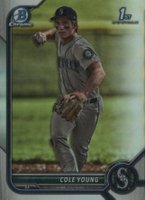 2022 Bowman Draft #BDC112 Cole Young Chrome-Refractor Baseball Card