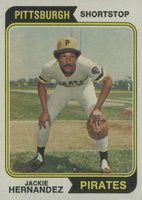 1974 Topps #566 Jackie Hernandez Baseball Card
