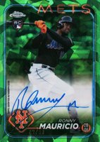 2024 Topps Chrome Sapphire Update Series Chrome Sapphire Autographs #RM Ronny Mauricio Green Baseball Card