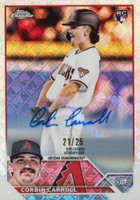 2023 Topps Chrome Logofractor Edition #95 Corbin Carroll SP-Autograph Baseball Card
