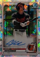 2020 Bowman Chrome Prospect Autographs #CPAAR Adley Rutschman Atomic Refractor Baseball Card