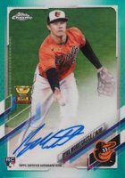 2021 Topps Chrome Rookie Autographs #RARM Ryan Mountcastle Aqua Refractor Baseball Card