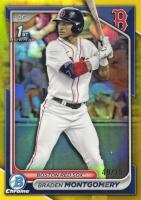 2024 Bowman Draft #BDC58 Braden Montgomery Chrome-Yellow Refractor Baseball Card