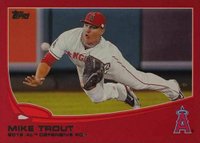 2013 Topps #536 Mike Trout Target Red Border Baseball Card