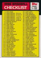 1986 Topps #131 Checklist (1-132) Baseball Card