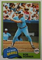 1981 Topps #355 Bob Horner Baseball Card