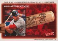 2000 Upper Deck Victory # Mark McGwire Internet-Contest Card Baseball Card