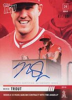2019 Topps Now #10A Mike Trout Autograph Baseball Card