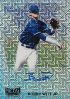 2021 Leaf Metal Draft 1990 Leaf Autographs #BWJ Bobby Witt Jr. Silver Mojo Baseball Card