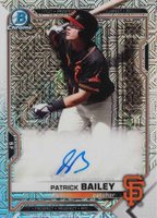 2021 Bowman Mega Box Chrome Autographs #BMAPB Patrick Bailey Baseball Card