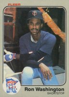 1983 Fleer #626 Ron Washington Baseball Card