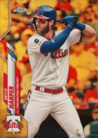 2020 Topps Chrome #97 Bryce Harper Gold Refractor Baseball Card