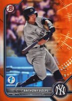 2022 Bowman Draft 1st Edition #68 Anthony Volpe Orange Foil Baseball Card